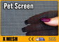 काले और ग्रे पालतू प्रतिरोधी जाल चौड़ाई 60 इंच 30% पीवीसी सामग्री कुत्ते खिड़की स्क्रीन के रूप में