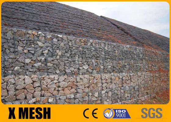 2x1x1m 80x100 वेल्डेड वायर मेष गेबियन हॉट डिप जस्ती दीवारों को बनाए रखने के लिए